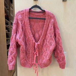 Pink Knit Women's Cardigan